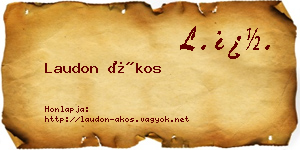 Laudon Ákos névjegykártya